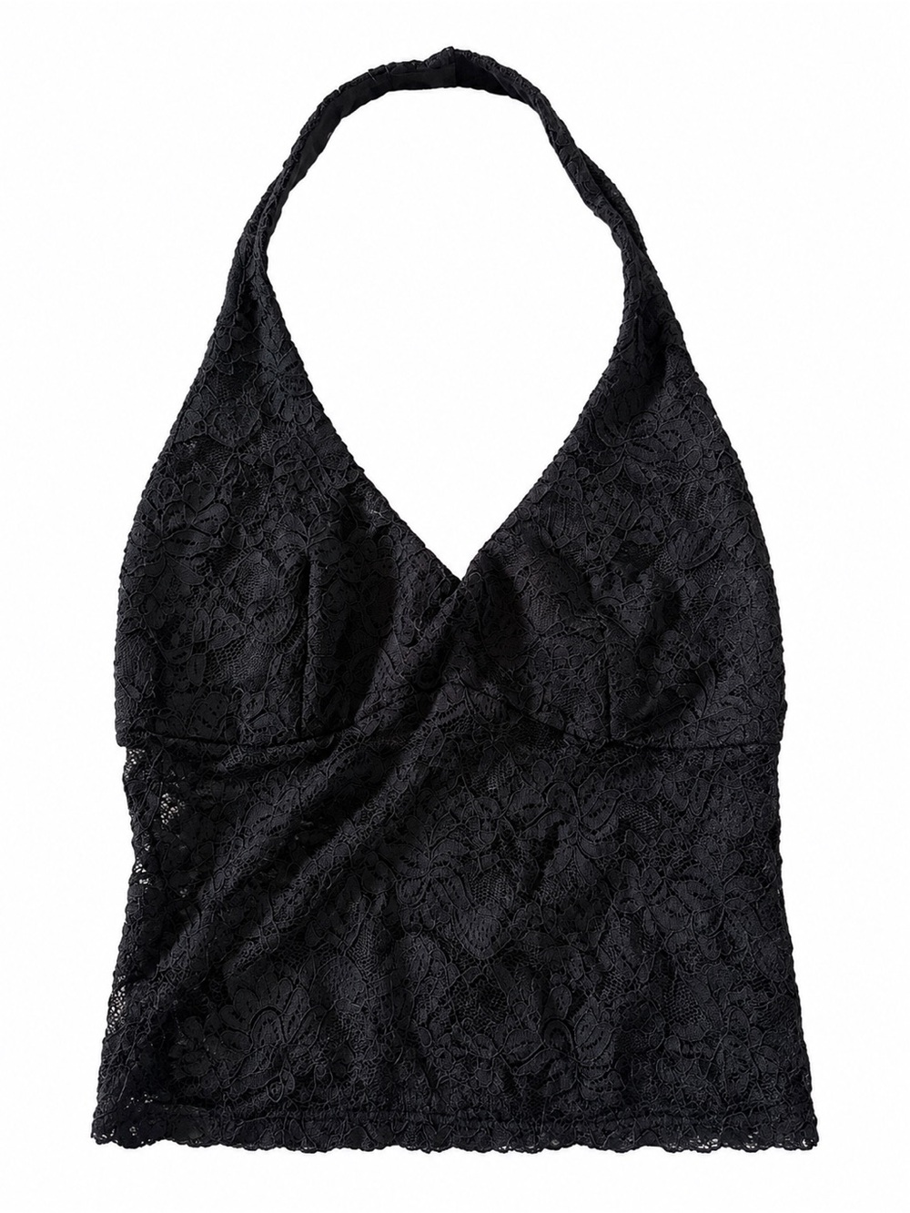 Black Lace Halter Camisole